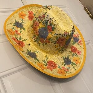 Gold Coast Floral Straw Cowboy Boho Hat